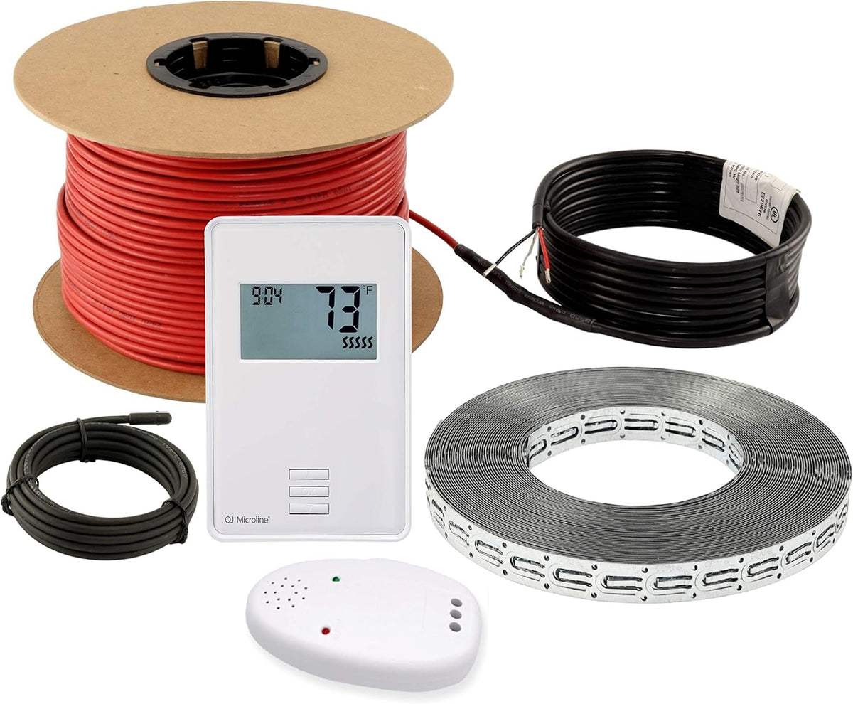 25 Sqft Electric Radiant Floor Heating Cable Set with Thermostat Q6441