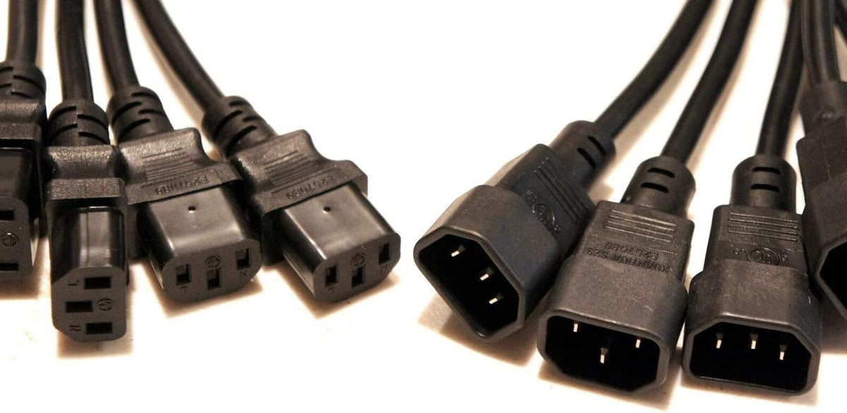 3 Foot IEC 320 NEMA C13 C14 10A 18AWG AC Power Cord M395