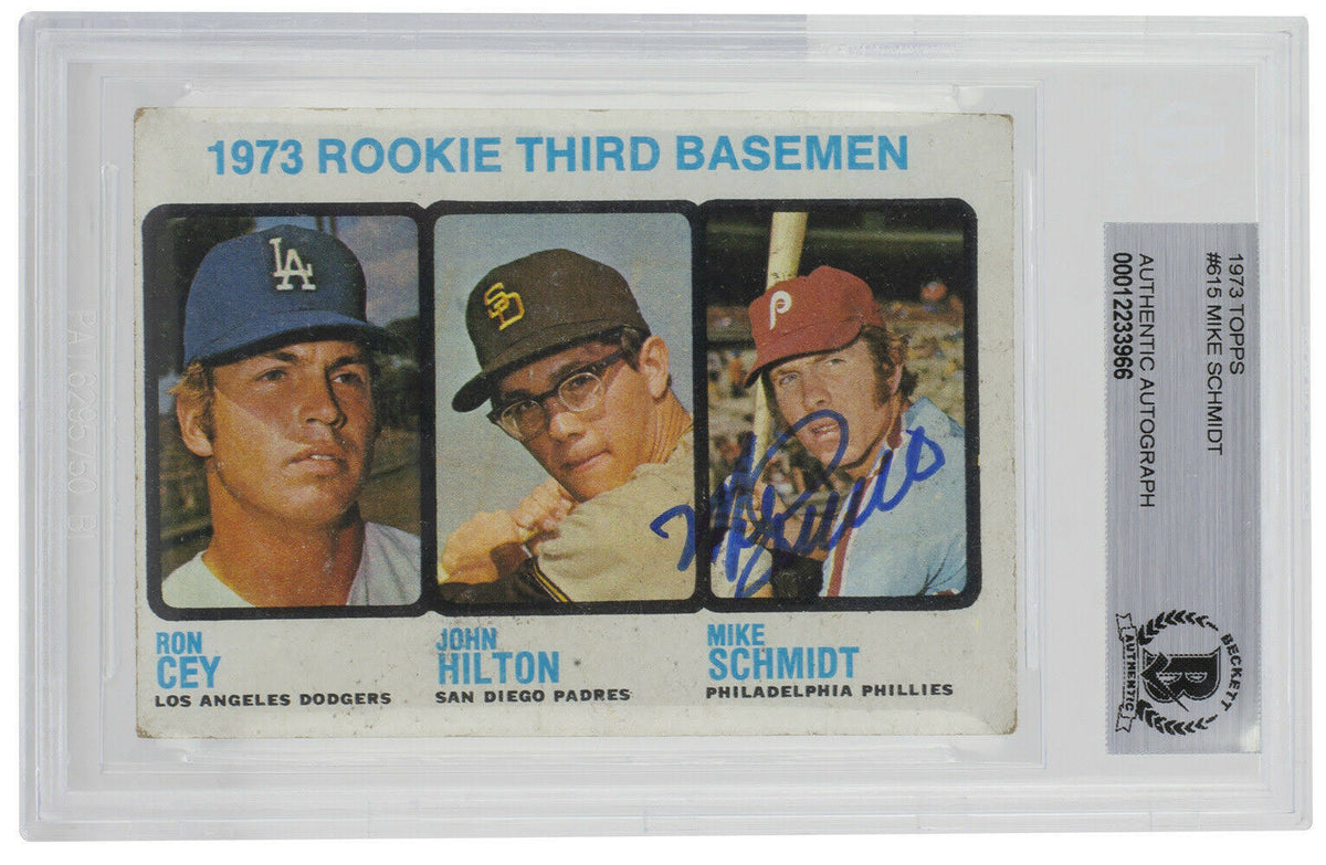 1973 Topps #615 Rookie Third Baseman Card BGS W195