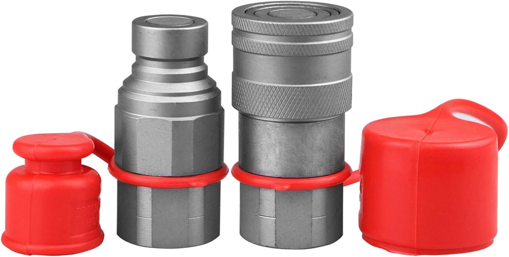 1/2 SAE Flat Face Hydraulic Quick Connect Couplers, ISO 16028, Pack of 2 D3484