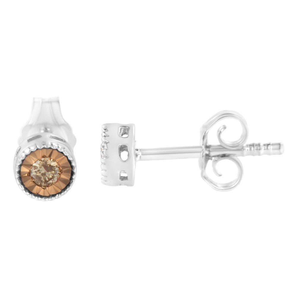 Champagne Diamond Stud Earrings U653729