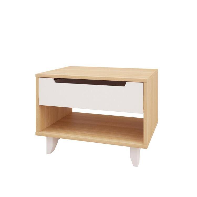 3 Piece Full Size Bedroom Set, Natural Maple & White V241994