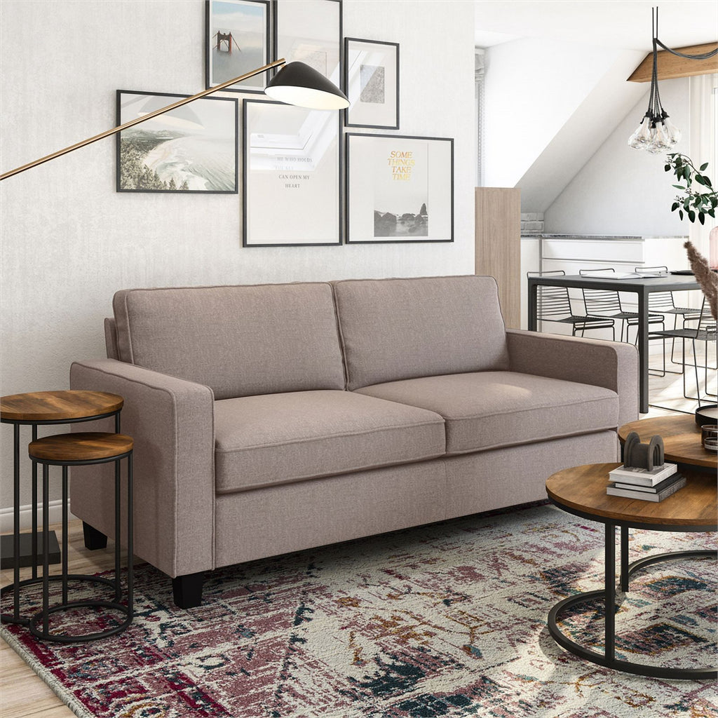 Taupe Brown Fabric Three Seater Sofa K8282