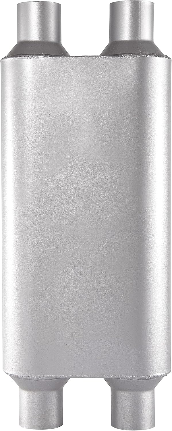 2.5 inch inlet/outlet 3 Chamber Performance Automotive Muffler Exhaust Pack of 2 M615