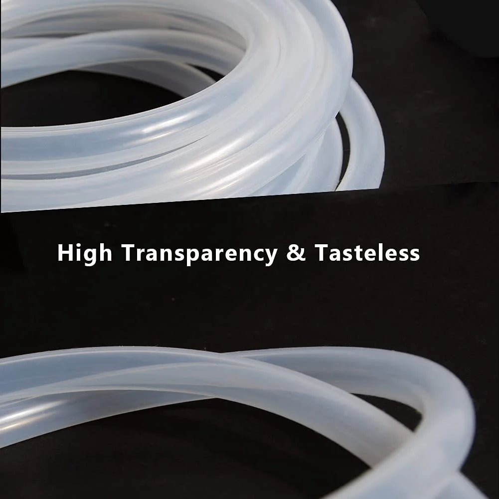 3/8" ID x 9/16" OD Silicone Tubing Food Grade Pure Silicon Tube, 3.28ft Length H11058
