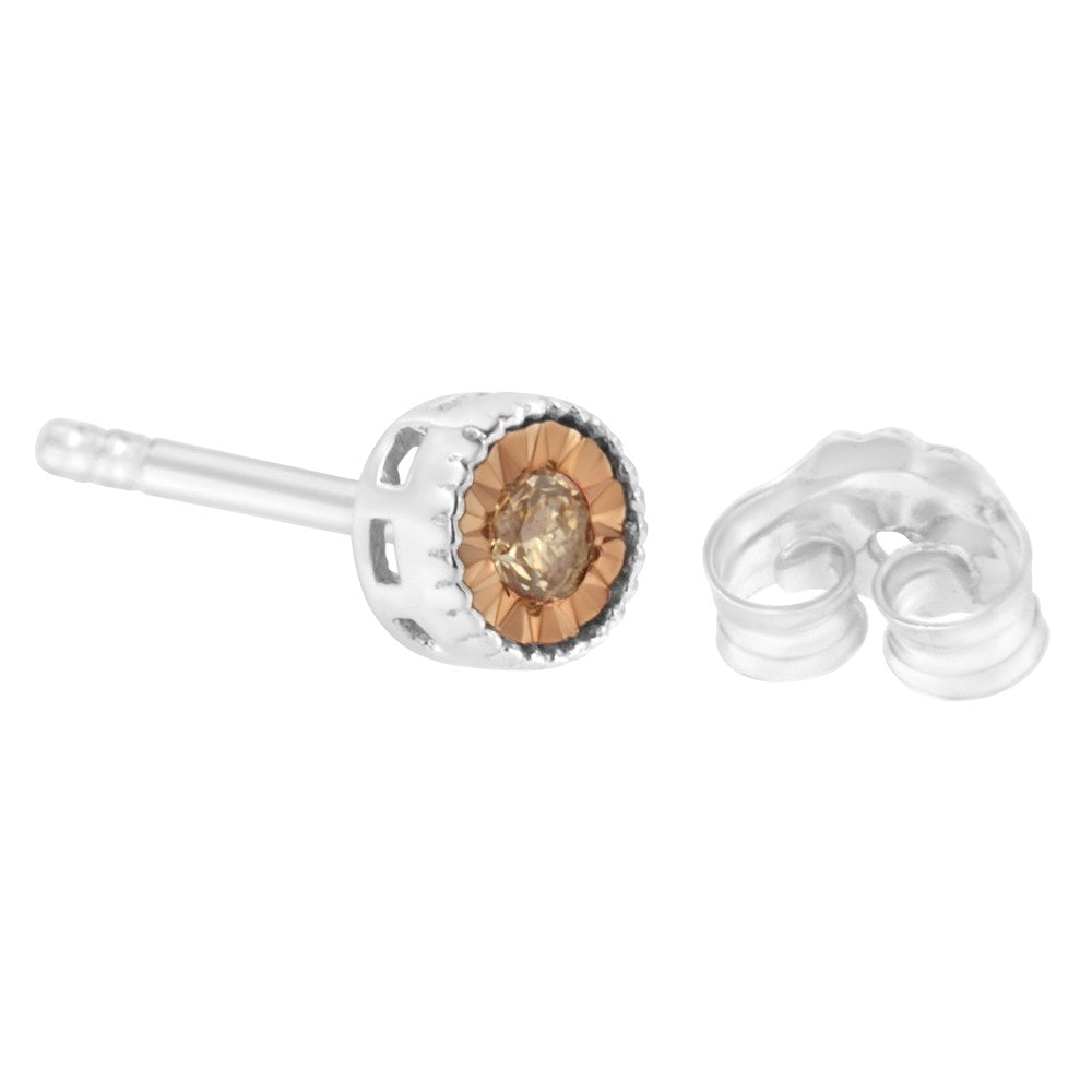 Champagne Diamond Stud Earrings U653729