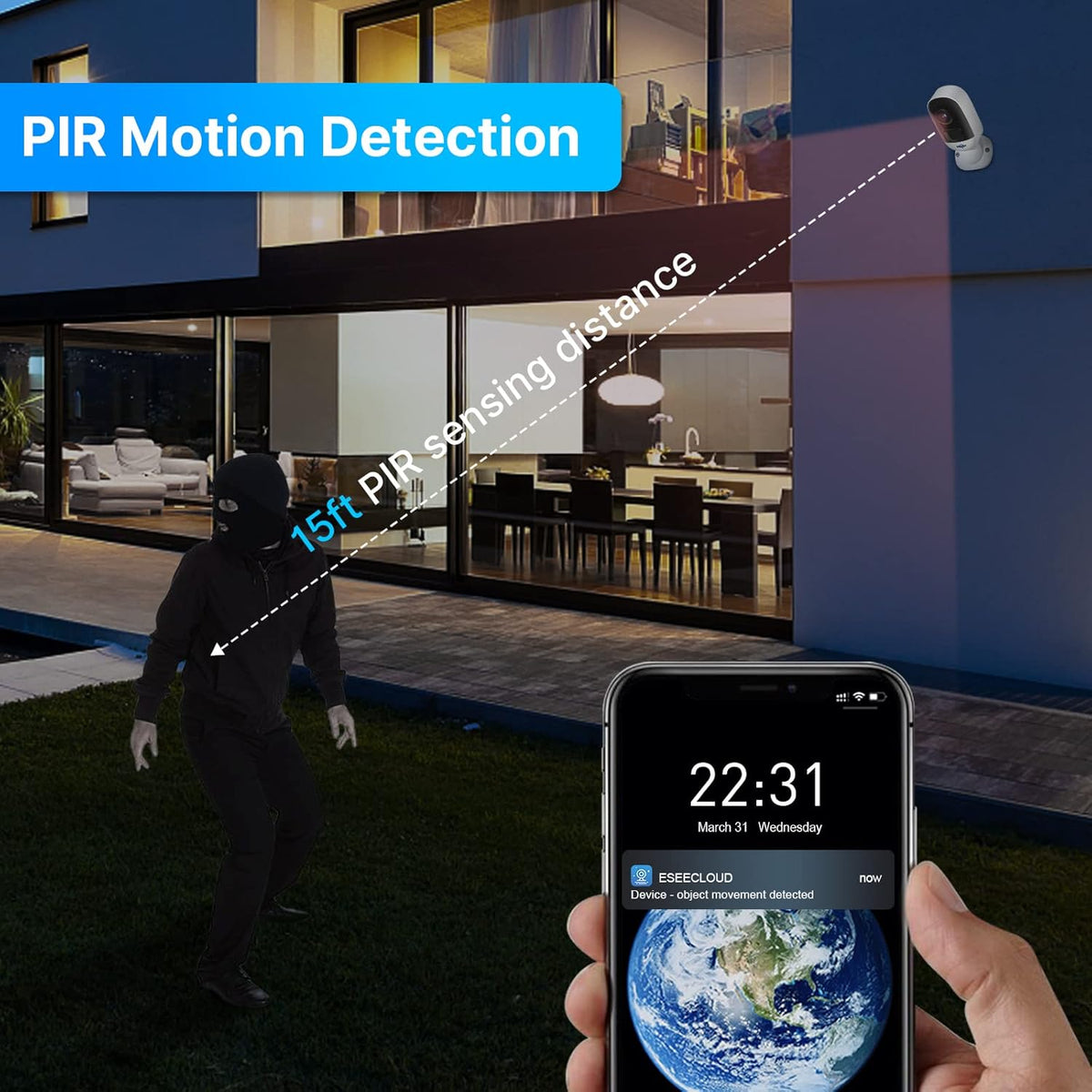2K Wireless 2-Cam Security Camera System, IP66 Waterproof, Night Vision K72470
