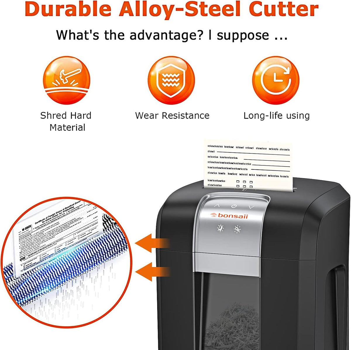 18-Sheet Cross-Cut Paper Shredder with Jam Proof System, 7.9 Gallons Pullout Wastebasket, Black Y354