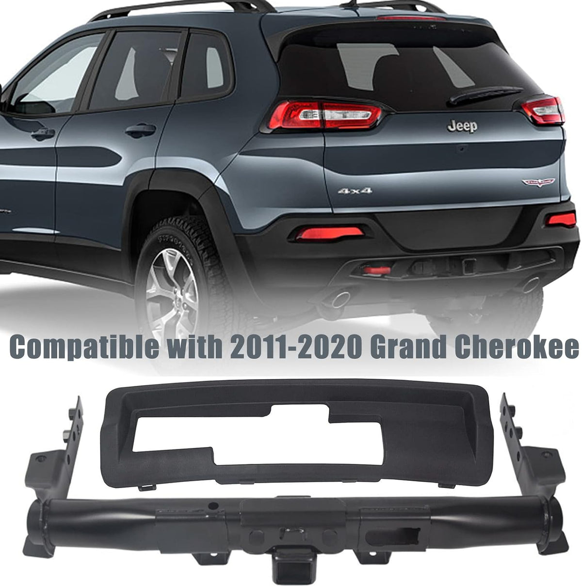 2 Packs Black Trailer Hitch Receiver and Bezel Set L275