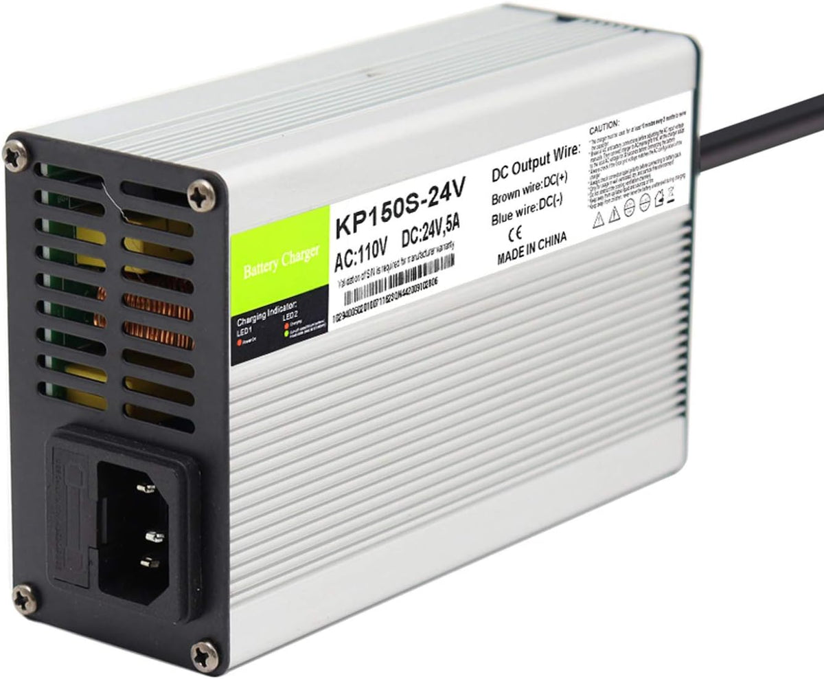 24V 5A Battery Charger with 3-Pin XLR Connector, Pack of 2 P726422