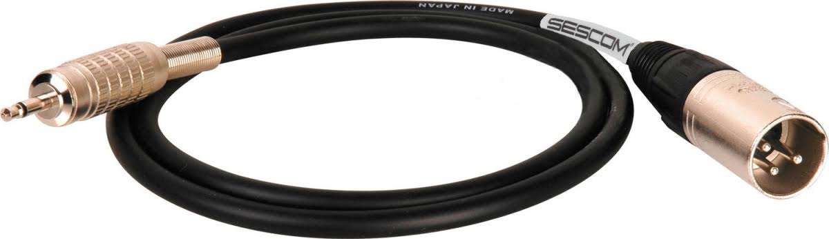 3-Pin XLR Male to 3.5 mm Mini TS Male Cable 75 ft. Gray O428
