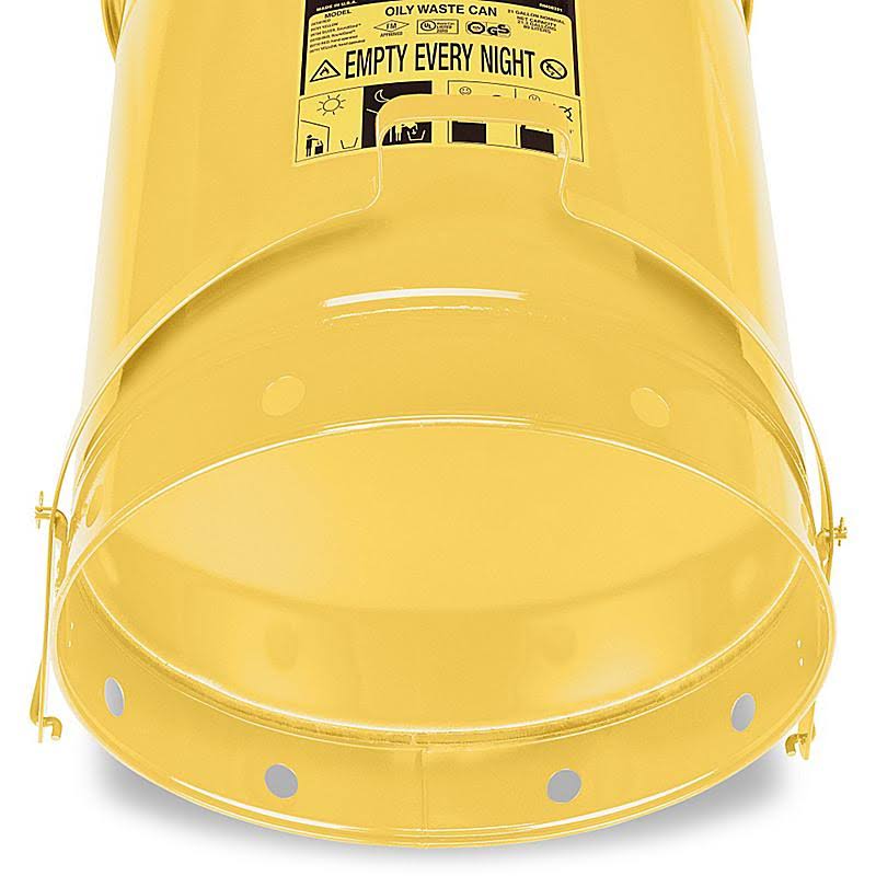 21 Gallon Yellow Oily Waste Can G4118